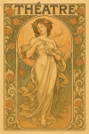 Affiche théâtrale imaginaire inspirée d