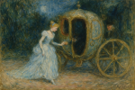 Cendrillon dans son carrosse, mais peinte avec la lumière et les coups de pinceau de Berthe Morisot