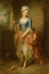 Cendrillon portant une robe rococo inspirée de Fragonard