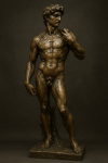 David de Michel-Ange revisité en bronze, style Antoine-Louis Barye