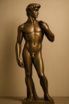 Le David de Michel-Ange revisité en bronze épuré façon Armand Petersen