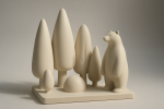 Forêt stylisée en sculptures lisses, style François Pompon