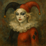 Harley Quinn dans le style de Leonor Fini