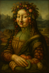 La Joconde revisitée en portrait composite végétal façon Arcimboldo