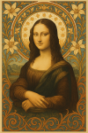 Mona Lisa revisitée dans le style Art Nouveau de Mucha