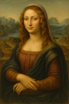 La Joconde revisitée avec la finesse et les drapés caractéristiques de Botticelli