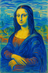 Mona Lisa transformée en personnage fauviste, sourire chromatique