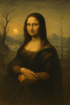 Mona Lisa à la manière de Caspar David Friedrich