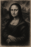 La Joconde style croquis sombre Hitchcock
