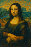 Mona Lisa revisitée dans le style de Gustave Moïse