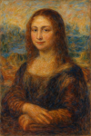 La Joconde revisitée avec des touches impressionnistes façon Renoir
