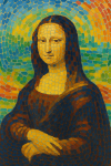 Mona Lisa revisitée dans le style géométrique d'Alma Thomas
