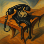 Objet fondu et distordu dans le style surréaliste de Dalí