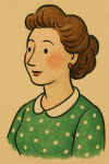 Portrait naïf d’une femme en buste