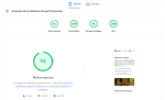 Résultat de la PageSpeed Insights de Google